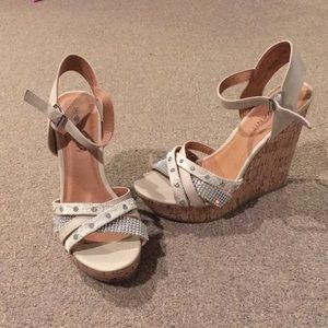 Sparkly rhinestone wedges